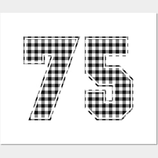 Plaid Number - 75 - Dark Posters and Art